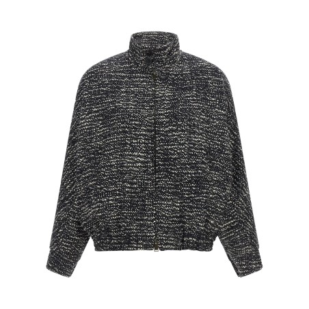'Lee' bouclé wool bomber jacket