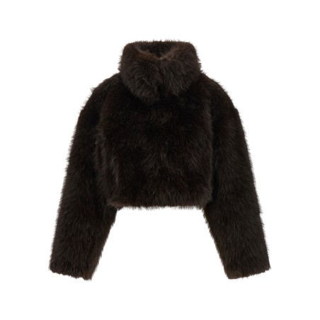 Eco-fur short jacket