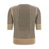 Check knit with crystals