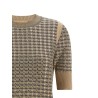 Check knit with crystals