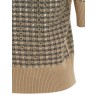 Check knit with crystals