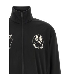 'Track Top GFX NYLN ' printed zip sweatshirt