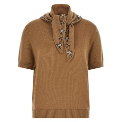 Jewel scarf sweater