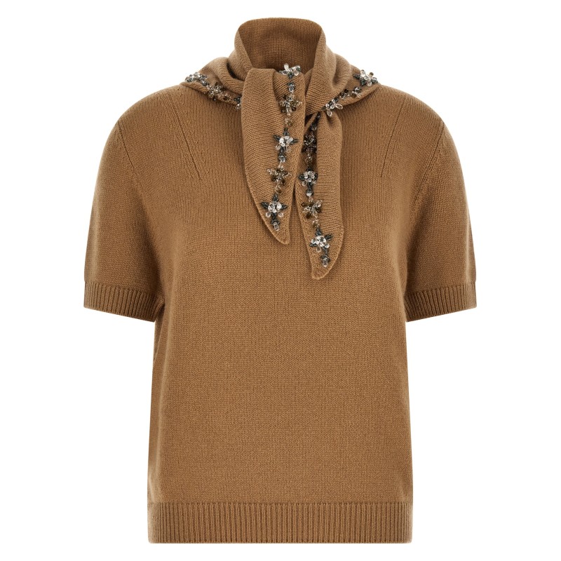 Jewel scarf sweater