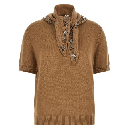 Jewel scarf sweater