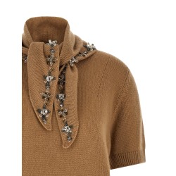 Jewel scarf sweater