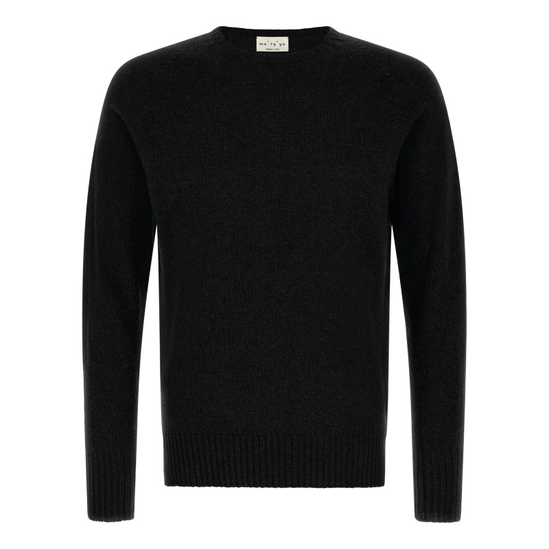 Crew-Neck Sweater with Slits