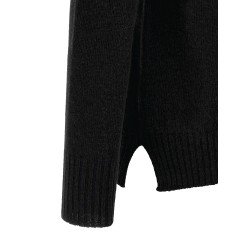 Crew-Neck Sweater with Slits