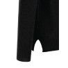 Crew-Neck Sweater with Slits