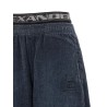 Denim pants with elastic waistband