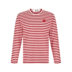 Striped T-Shirt With Heart Patch