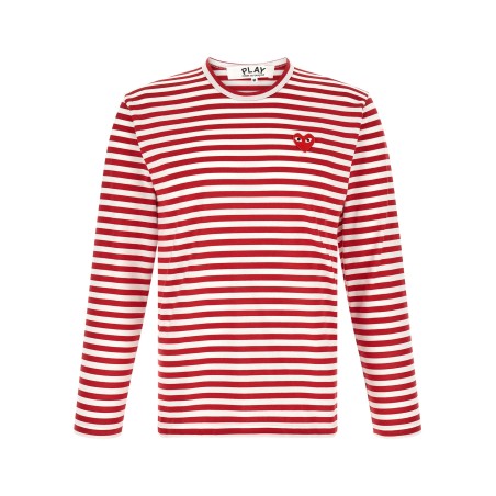 Striped T-Shirt With Heart Patch