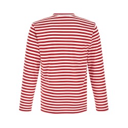 Striped T-Shirt With Heart Patch