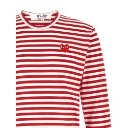 Striped T-Shirt With Heart Patch