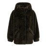 Eco-fur hooded jacket