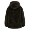 Eco-fur hooded jacket