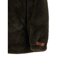 Eco-fur hooded jacket