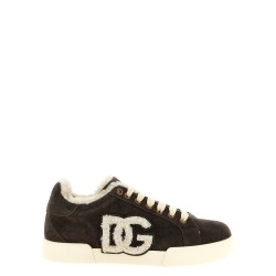 Shearling low.top sneakers