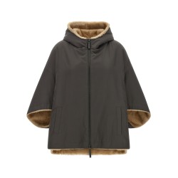 Reversible cape with hood