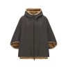 Reversible cape with hood