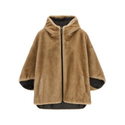Reversible cape with hood