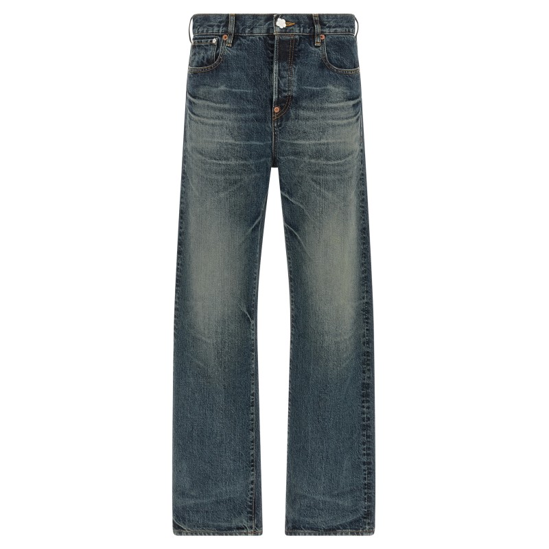 'Boke Flower' button jeans