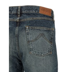 'Boke Flower' button jeans