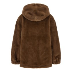 Eco-fur hooded jacket