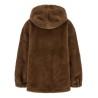 Eco-fur hooded jacket