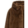 Eco-fur hooded jacket