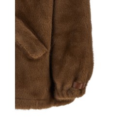 Eco-fur hooded jacket