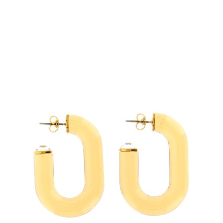 'Bo Resine' earrings with crystal detail