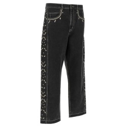 'Jorian' jeans with embroideries