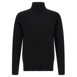 High neck sweater with slits