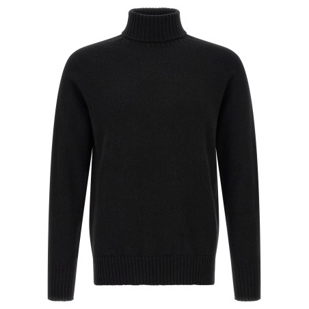 High neck sweater with slits