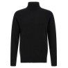 High neck sweater with slits