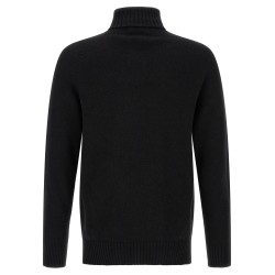 High neck sweater with slits