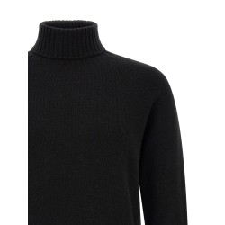 High neck sweater with slits