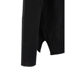 High neck sweater with slits