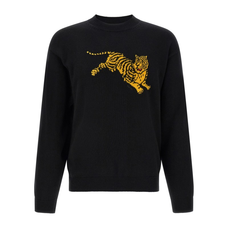 'Jumping Tiger' intarsia sweater