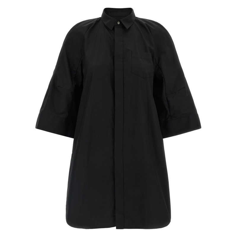 Chemisier dress with wide sleeves