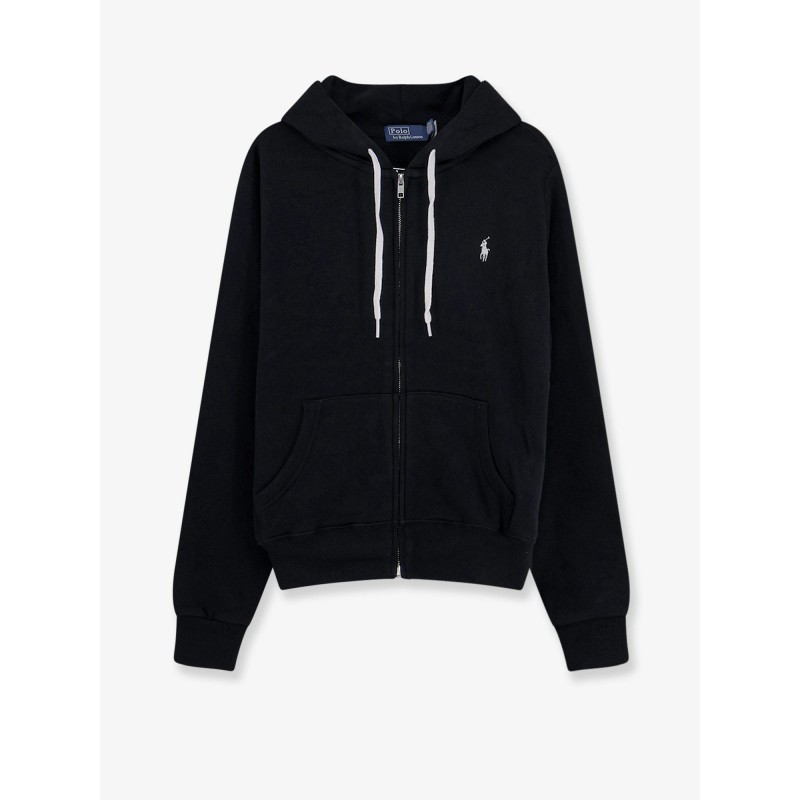 Cotton blend sweatshirt with embroidered logo on the front