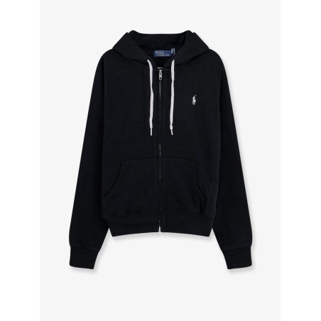 Cotton blend sweatshirt with embroidered logo on the front