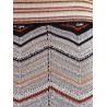 Viscose trousers with laminated chevron pattern