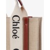 Woody linen and leather Tote Bag