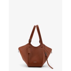 Hammock Flip leather handbag with front lettering logo