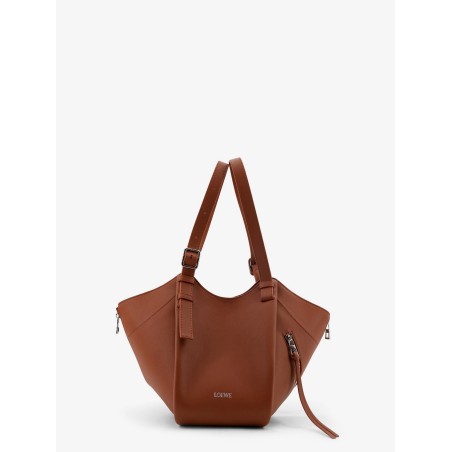 Hammock Flip leather handbag with front lettering logo