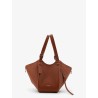 Hammock Flip leather handbag with front lettering logo