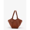 Hammock Flip leather handbag with front lettering logo