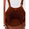 Hammock Flip leather handbag with front lettering logo